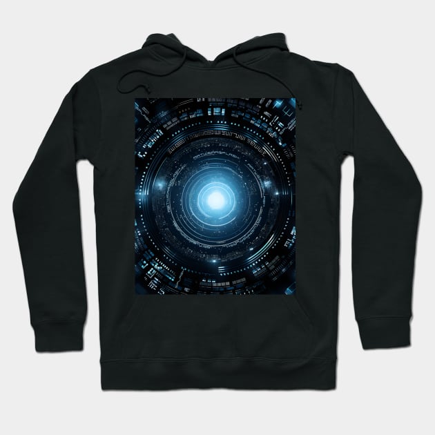 Streatwear cyber techno stargate Hoodie by ArtWearSplash